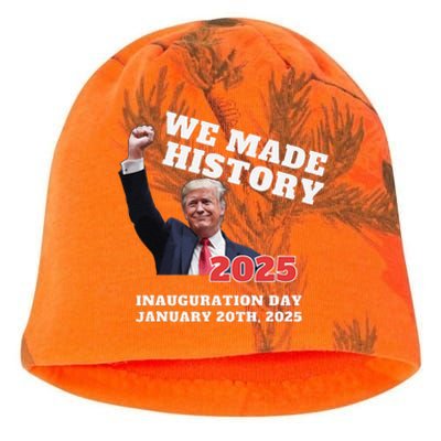 Won Thank God Trump We Made History Get Over It Comeback Kati - Camo Knit Beanie