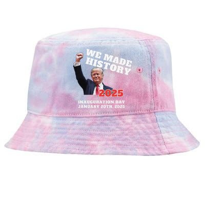 Won Thank God Trump We Made History Get Over It Comeback Tie-Dyed Bucket Hat