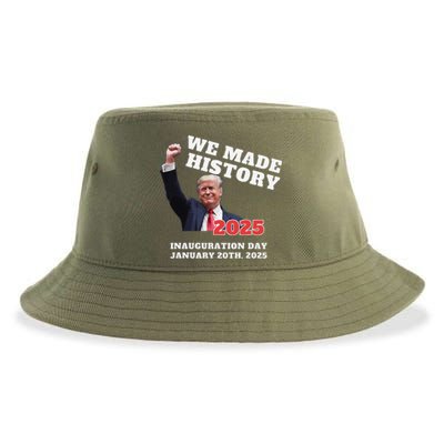 Won Thank God Trump We Made History Get Over It Comeback Sustainable Bucket Hat