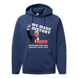 Won Thank God Trump We Made History Get Over It Comeback Performance Fleece Hoodie