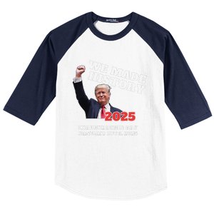 Won Thank God Trump We Made History Get Over It Comeback Baseball Sleeve Shirt