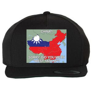 West Taiwan Great Gift Taiwan Map West Taiwan Cool Gift Wool Snapback Cap