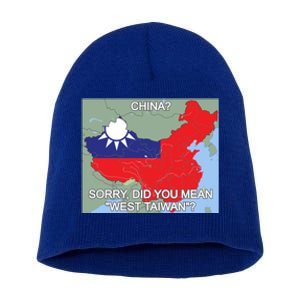 West Taiwan Great Gift Taiwan Map West Taiwan Cool Gift Short Acrylic Beanie