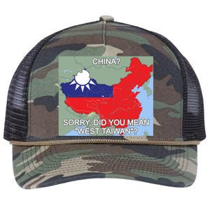 West Taiwan Great Gift Taiwan Map West Taiwan Cool Gift Retro Rope Trucker Hat Cap