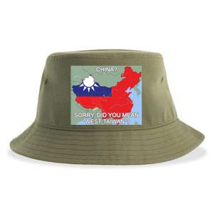 West Taiwan Great Gift Taiwan Map West Taiwan Cool Gift Sustainable Bucket Hat