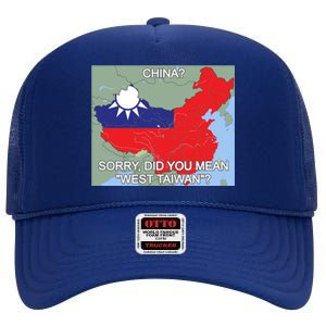 West Taiwan Great Gift Taiwan Map West Taiwan Cool Gift High Crown Mesh Back Trucker Hat