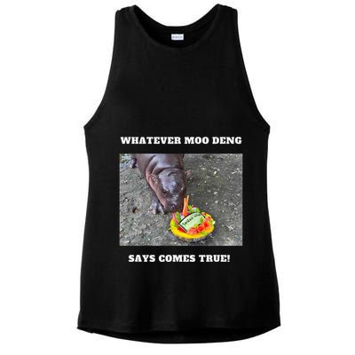 Won Thank God Trump Hippo Moo Deng Prediction Greatest Ladies PosiCharge Tri-Blend Wicking Tank