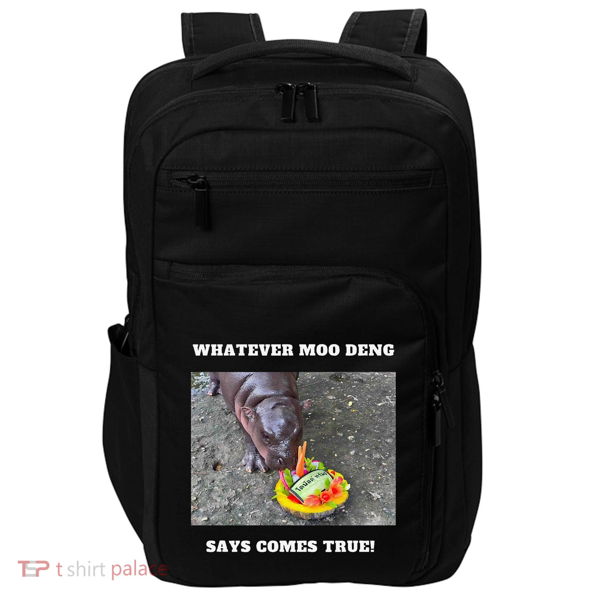Won Thank God Trump Hippo Moo Deng Prediction Greatest Impact Tech Backpack