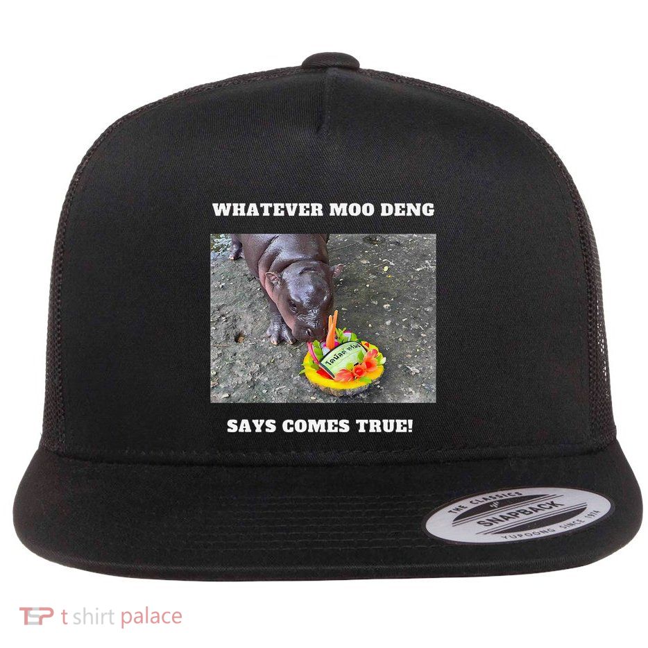 Won Thank God Trump Hippo Moo Deng Prediction Greatest Flatbill Hat