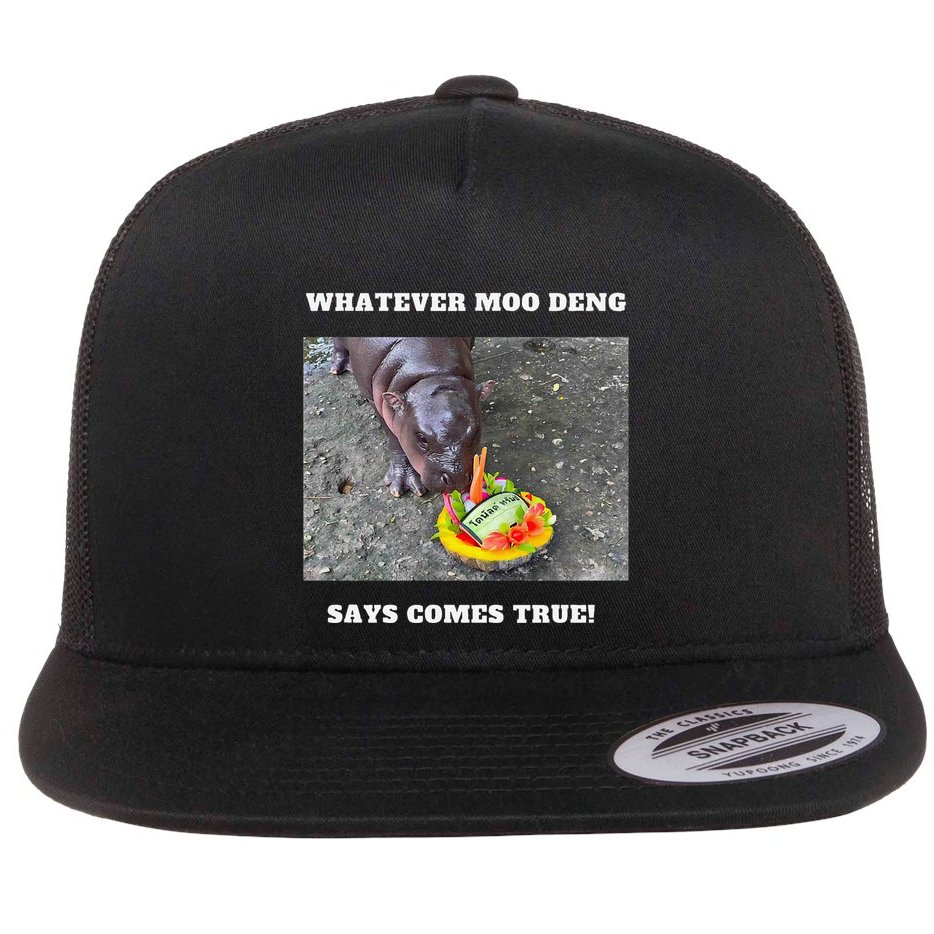 Won Thank God Trump Hippo Moo Deng Prediction Greatest Flat Bill Trucker Hat