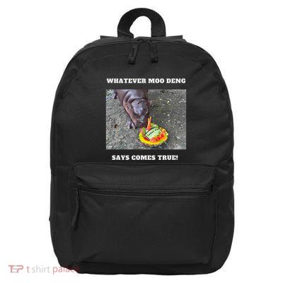 Won Thank God Trump Hippo Moo Deng Prediction Greatest 16 in Basic Backpack