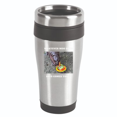 Won Thank God Trump Hippo Moo Deng Prediction Greatest 16oz Travel Tumbler