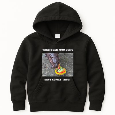 Won Thank God Trump Hippo Moo Deng Prediction Greatest Kids Hoodie