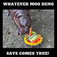 Won Thank God Trump Hippo Moo Deng Prediction Greatest Short Acrylic Beanie