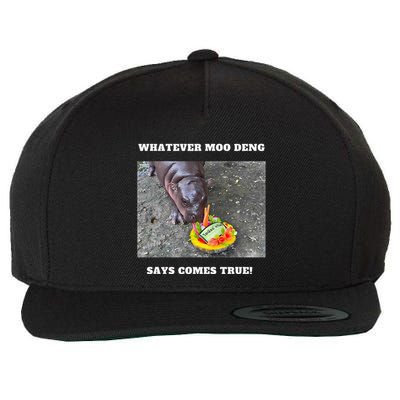 Won Thank God Trump Hippo Moo Deng Prediction Greatest Wool Snapback Cap