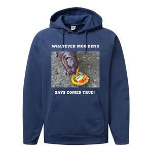 Won Thank God Trump Hippo Moo Deng Prediction Greatest Performance Fleece Hoodie