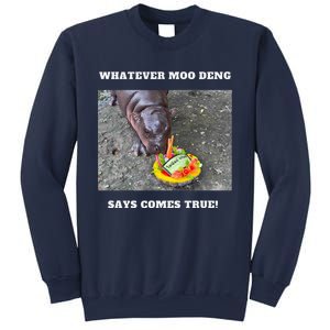 Won Thank God Trump Hippo Moo Deng Prediction Greatest Sweatshirt