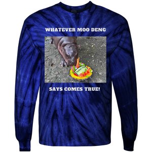 Won Thank God Trump Hippo Moo Deng Prediction Greatest Tie-Dye Long Sleeve Shirt