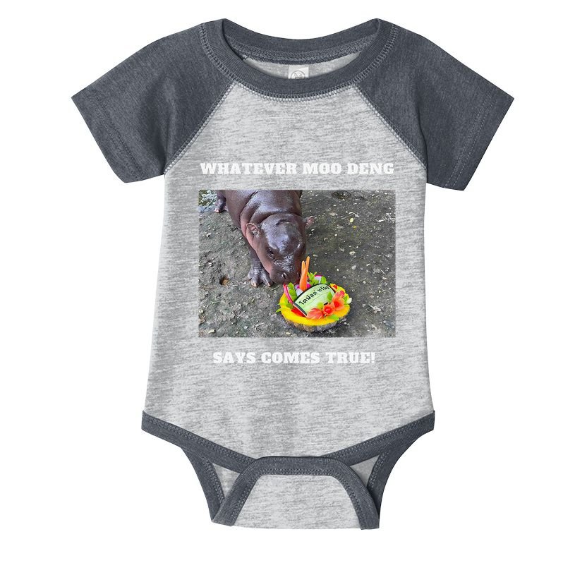 Won Thank God Trump Hippo Moo Deng Prediction Greatest Infant Baby Jersey Bodysuit