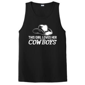 Wo This Girl Loves Her Cowboy Cute Texas Dallas PosiCharge Competitor Tank