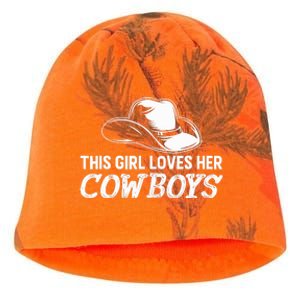 Wo This Girl Loves Her Cowboy Cute Texas Dallas Kati - Camo Knit Beanie