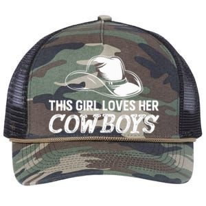 Wo This Girl Loves Her Cowboy Cute Texas Dallas Retro Rope Trucker Hat Cap