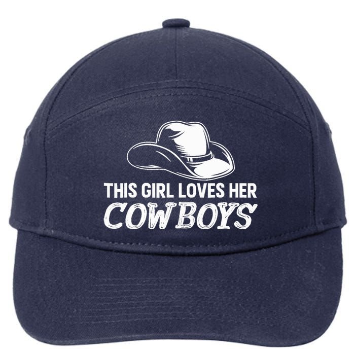 Wo This Girl Loves Her Cowboy Cute Texas Dallas 7-Panel Snapback Hat