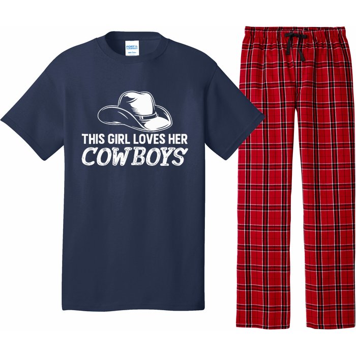 Wo This Girl Loves Her Cowboy Cute Texas Dallas Pajama Set