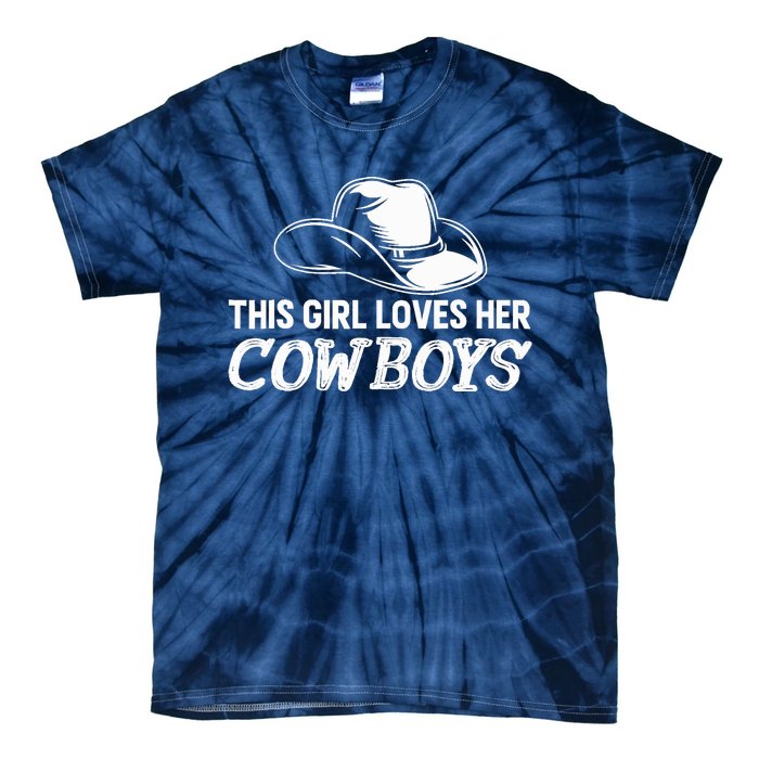 Wo This Girl Loves Her Cowboy Cute Texas Dallas Tie-Dye T-Shirt