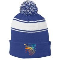 When The Going Gets Weird The Weird Turn Pro Stripe Pom Pom Beanie