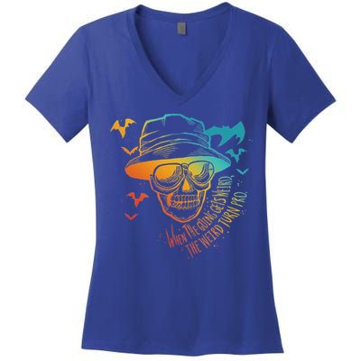 When The Going Gets Weird The Weird Turn Pro Women's V-Neck T-Shirt