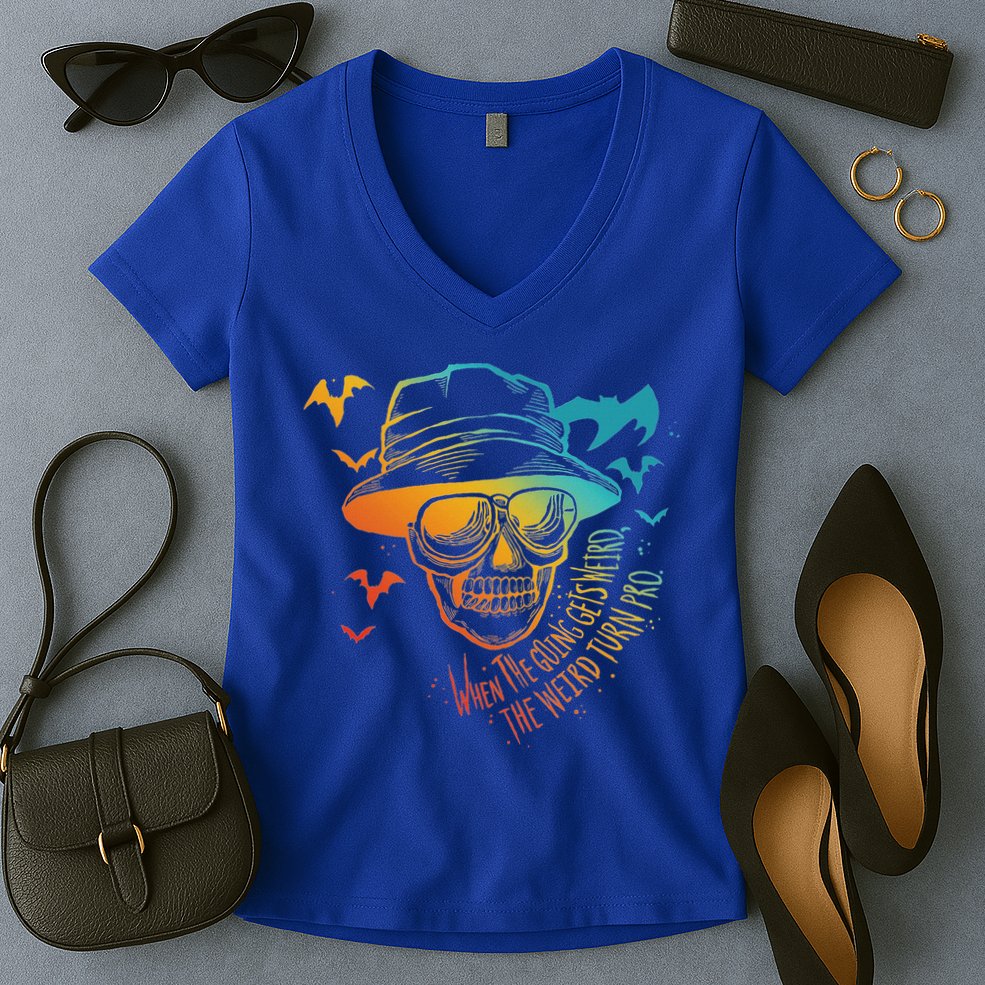 When The Going Gets Weird The Weird Turn Pro Women's V-Neck T-Shirt