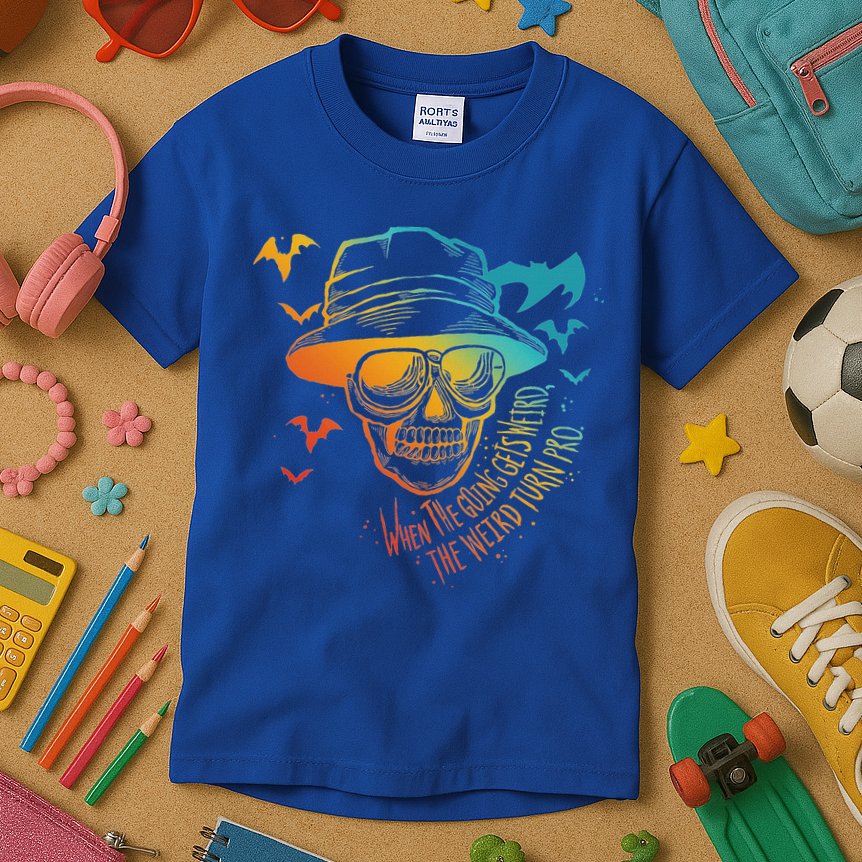 When The Going Gets Weird The Weird Turn Pro Kids T-Shirt