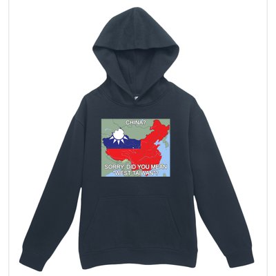 West Taiwan Gift Taiwan Map West Taiwan Meaningful Gift Urban Pullover Hoodie