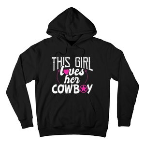 Womens This Girl Loves Her Cowboy Cute Texas Dallas Hoodie