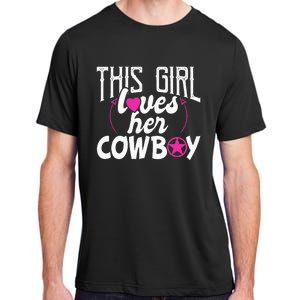 Womens This Girl Loves Her Cowboy Cute Texas Dallas Adult ChromaSoft Performance T-Shirt