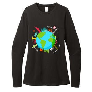 World Traveler Gifts For International World Travelers Womens CVC Long Sleeve Shirt