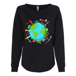 World Traveler Gifts For International World Travelers Womens California Wash Sweatshirt