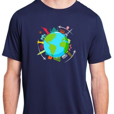 World Traveler Gifts For International World Travelers Adult ChromaSoft Performance T-Shirt