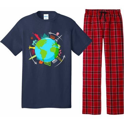 World Traveler Gifts For International World Travelers Pajama Set