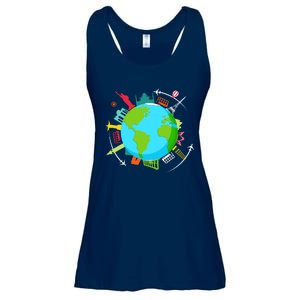 World Traveler Gifts For International World Travelers Ladies Essential Flowy Tank