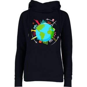 World Traveler Gifts For International World Travelers Womens Funnel Neck Pullover Hood