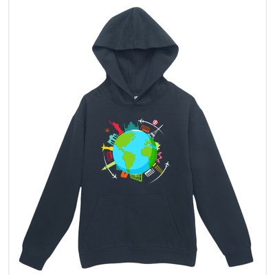 World Traveler Gifts For International World Travelers Urban Pullover Hoodie