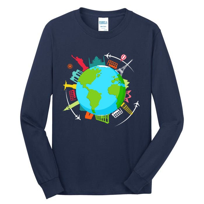 World Traveler Gifts For International World Travelers Tall Long Sleeve T-Shirt