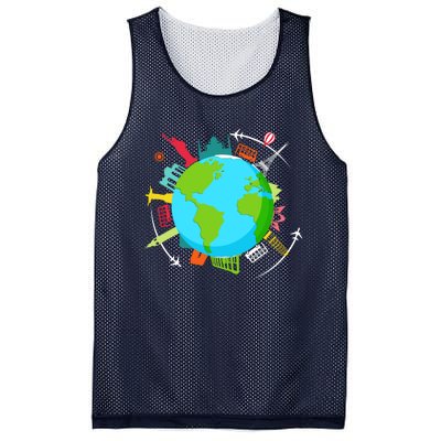 World Traveler Gifts For International World Travelers Mesh Reversible Basketball Jersey Tank