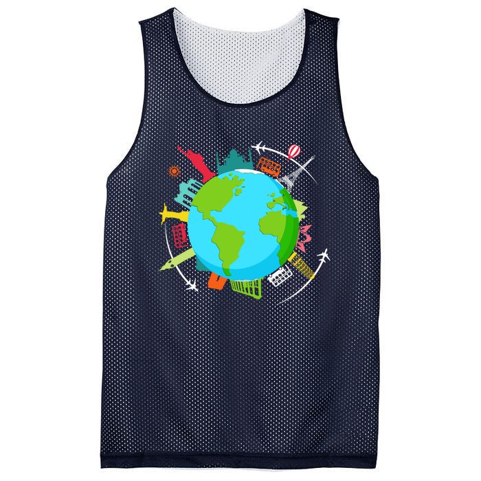 World Traveler Gifts For International World Travelers Mesh Reversible Basketball Jersey Tank