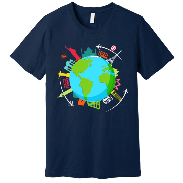 World Traveler Gifts For International World Travelers Premium T-Shirt