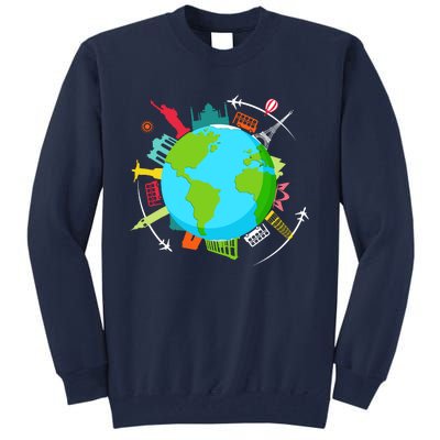 World Traveler Gifts For International World Travelers Tall Sweatshirt