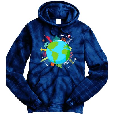 World Traveler Gifts For International World Travelers Tie Dye Hoodie