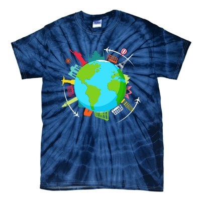 World Traveler Gifts For International World Travelers Tie-Dye T-Shirt